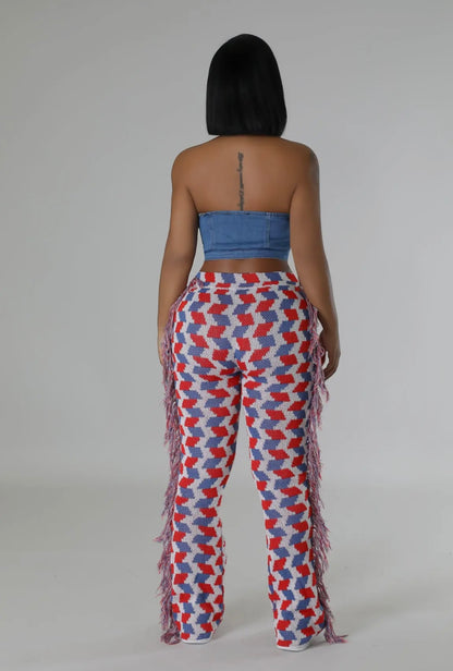 Griselda Baddie Tassel Pants - Baddie Kouture Boutique 