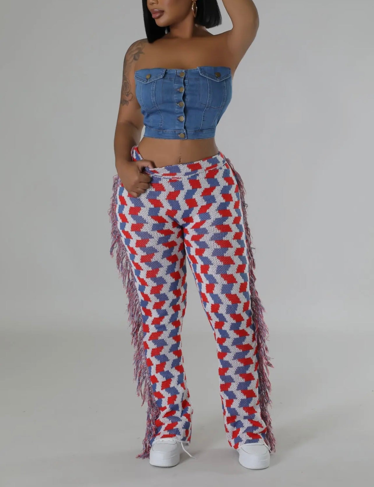 Griselda Baddie Tassel Pants - Baddie Kouture Boutique 