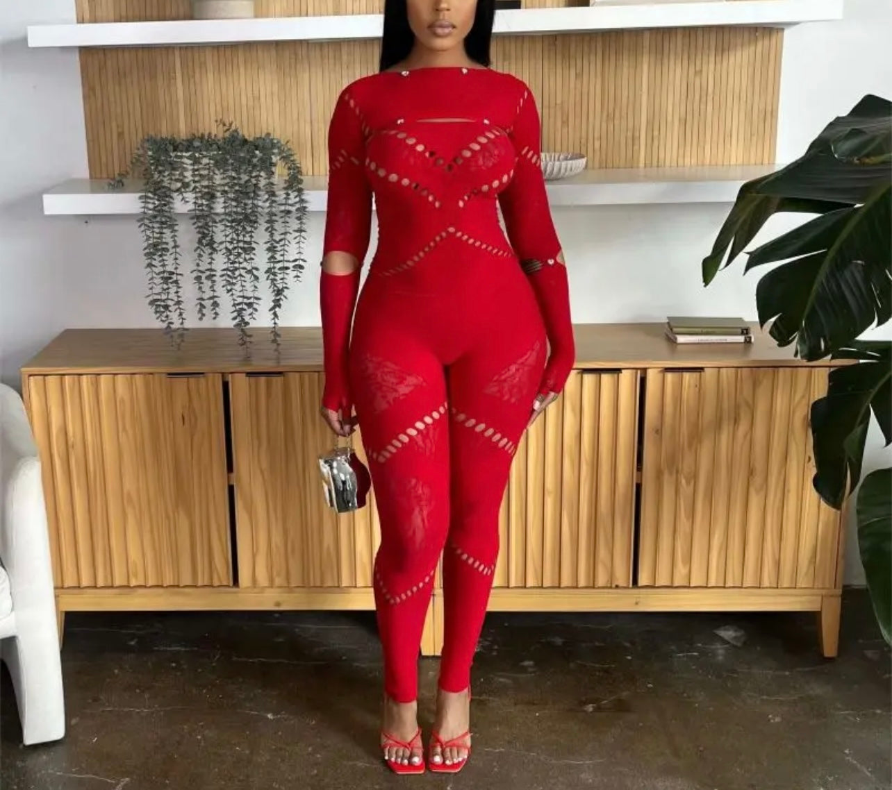 Scarlet Baddie Jumpsuit - Baddie Kouture Boutique 
