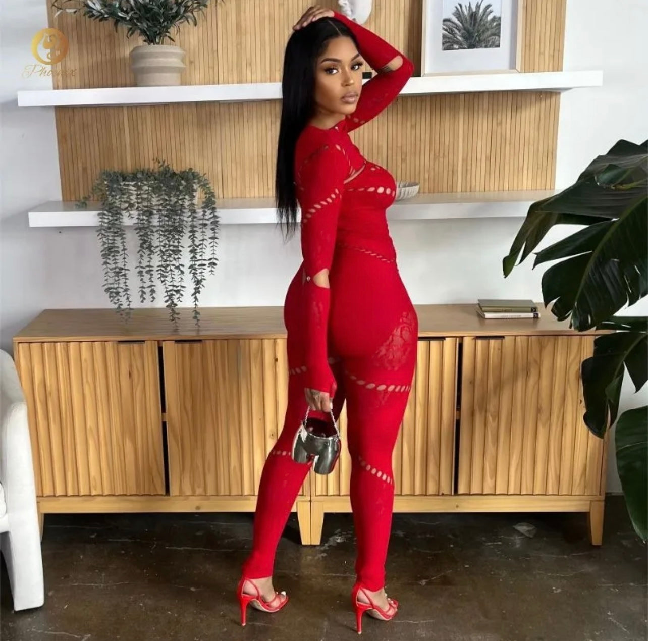Scarlet Baddie Jumpsuit - Baddie Kouture Boutique 