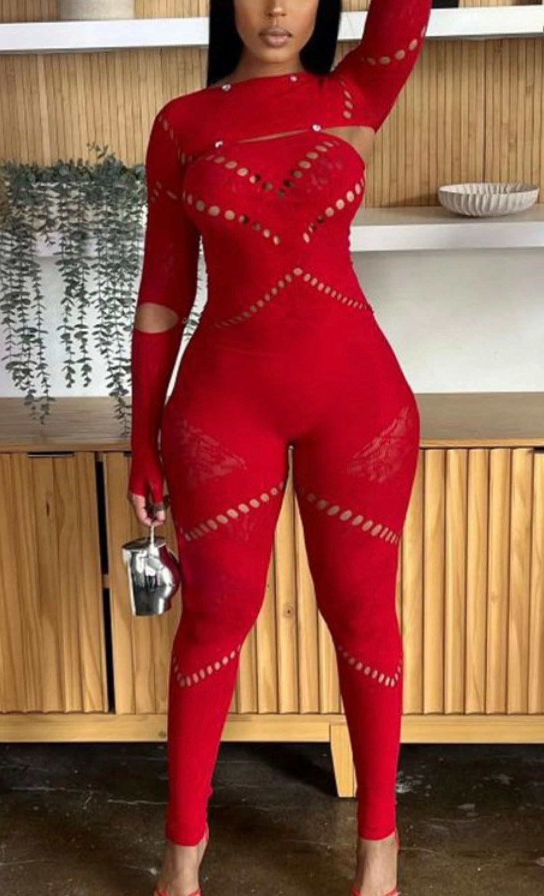 Scarlet Baddie Jumpsuit - Baddie Kouture Boutique 
