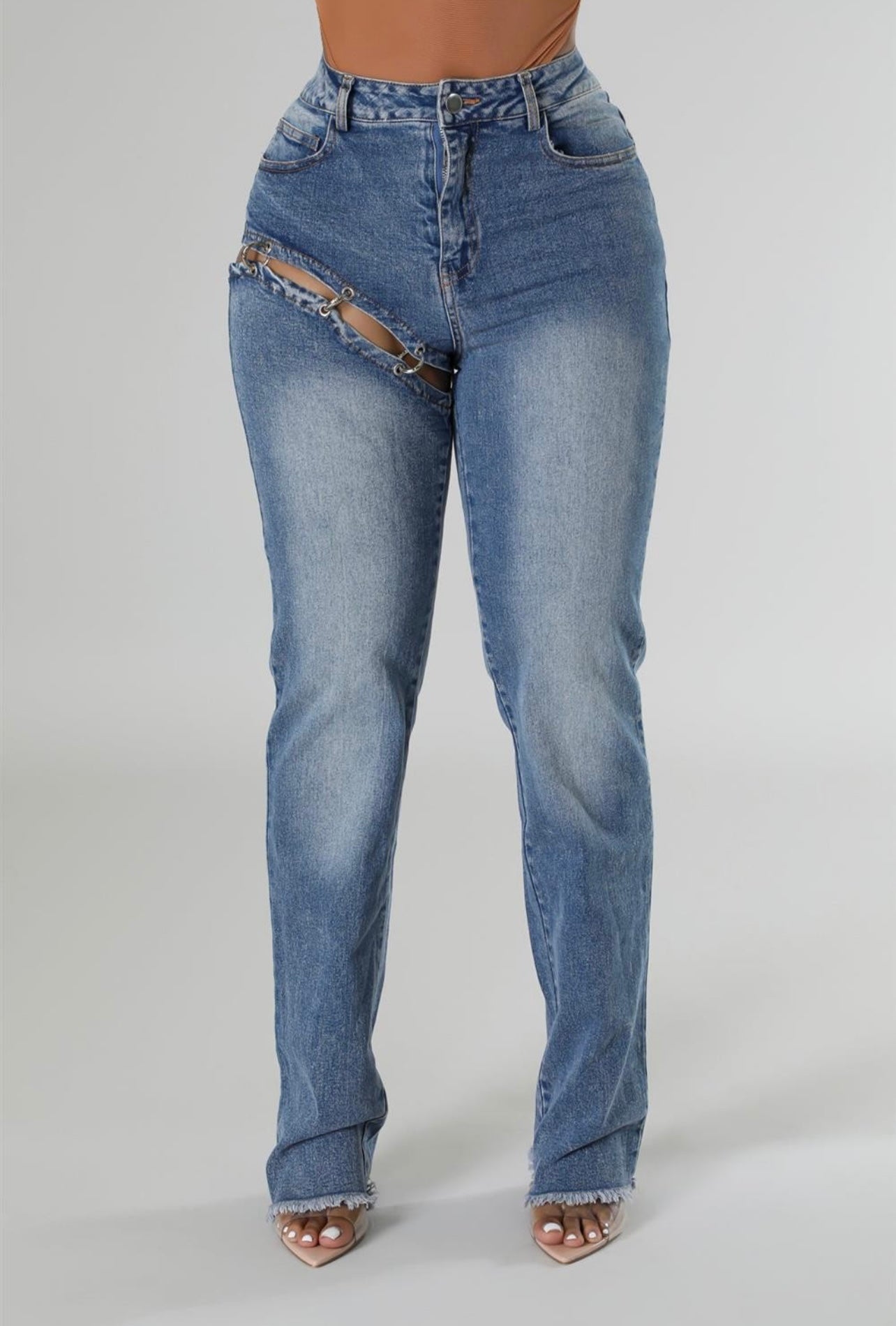 Baddie Stacked Jeans - Baddie Kouture Boutique 