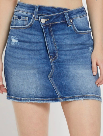Irregular Baddie Jean Skirt - Baddie Kouture Boutique 