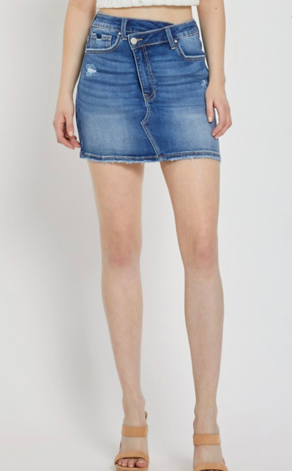 Irregular Baddie Jean Skirt - Baddie Kouture Boutique 