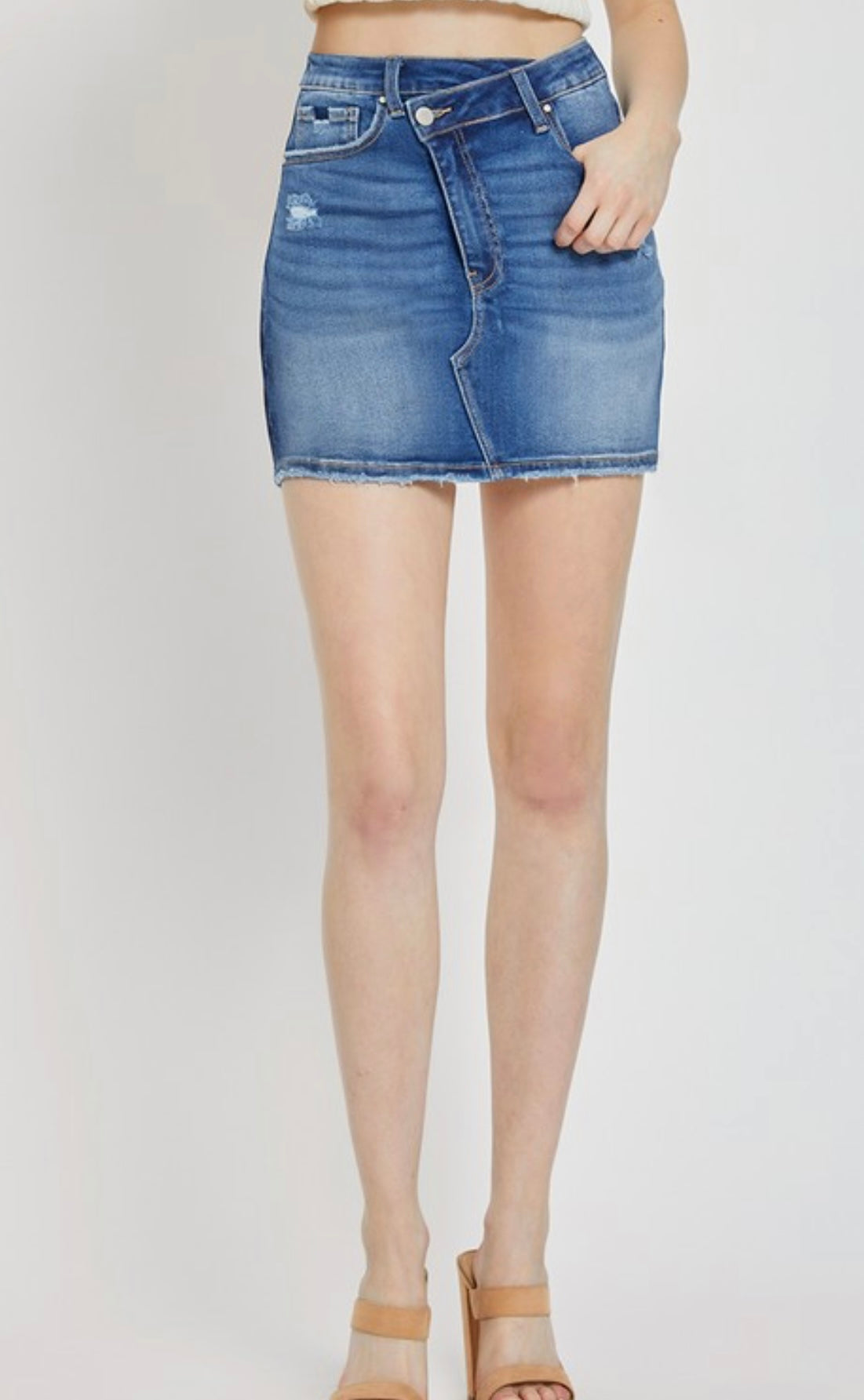 Irregular Baddie Jean Skirt - Baddie Kouture Boutique 