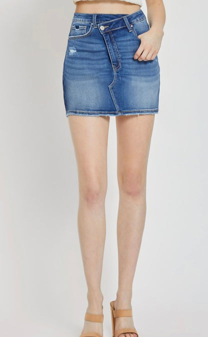 Irregular Baddie Jean Skirt - Baddie Kouture Boutique 