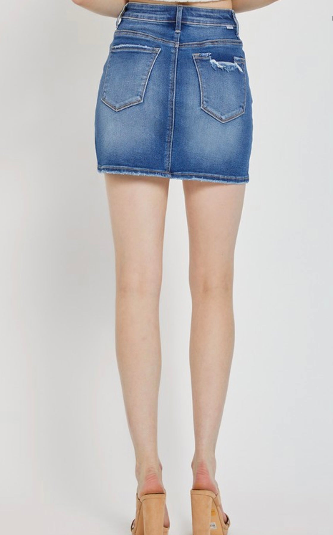 Irregular Baddie Jean Skirt - Baddie Kouture Boutique 