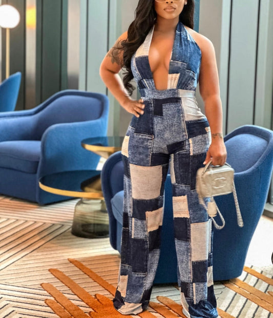 Baddie Denim Jumpsuit product photo