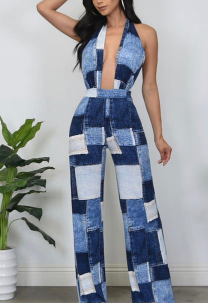 Baddie Denim Jumpsuit product photo