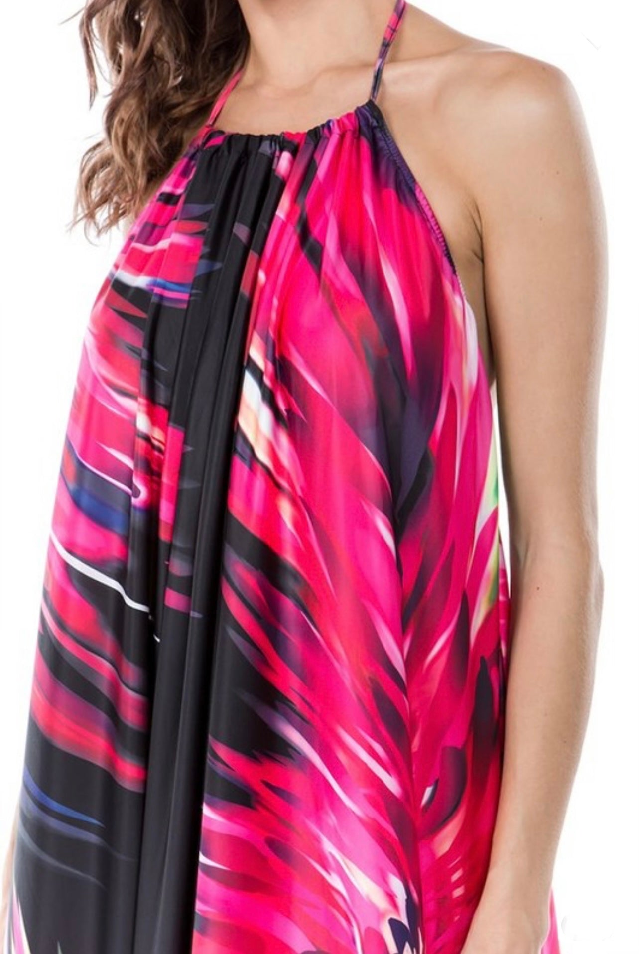 Angelic Baddie Ruched Backless Floral Dress - Baddie Kouture Boutique 