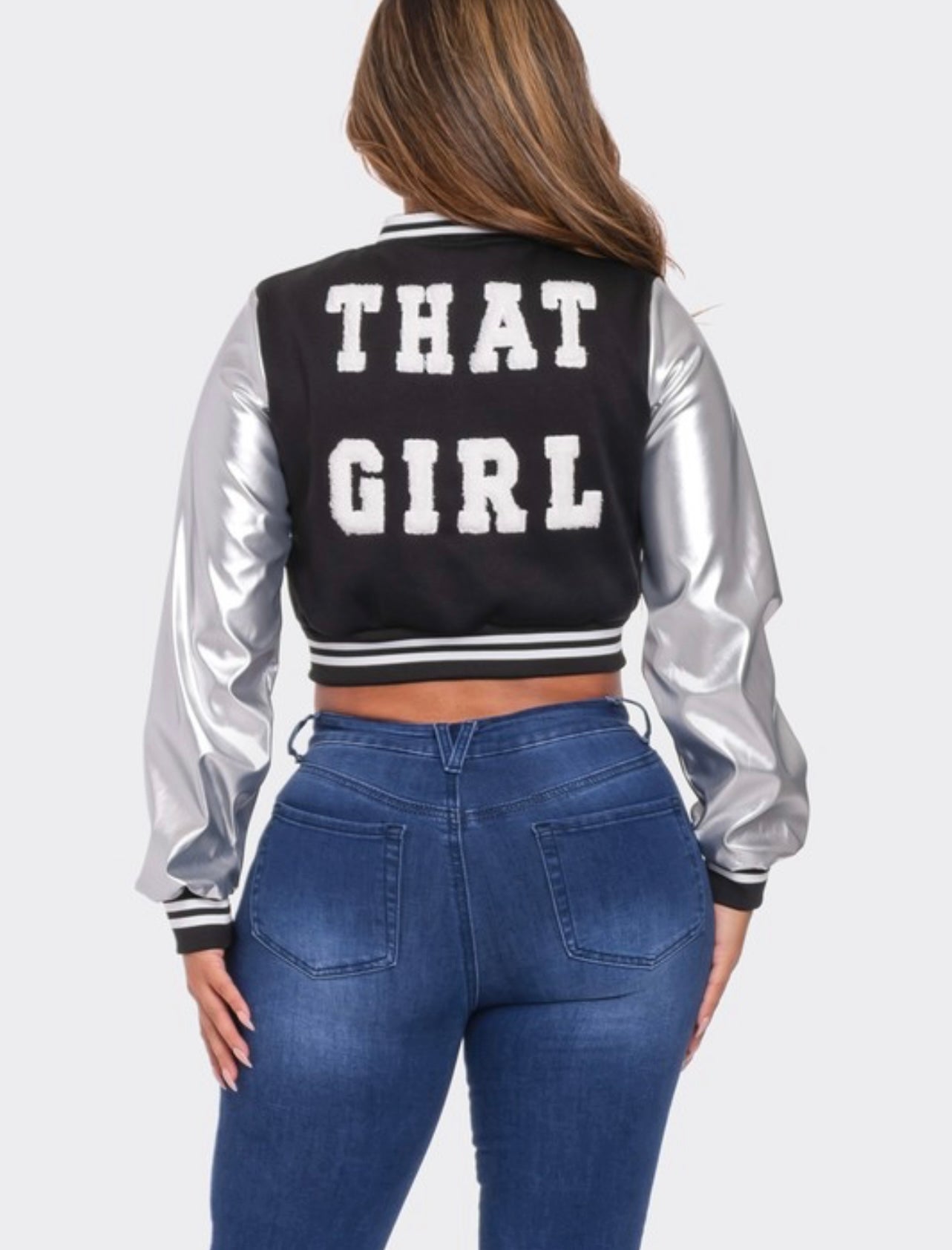 That Girl Baddie Varsity Jacket - Baddie Kouture Boutique 
