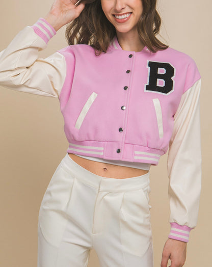 Ms Pinky Baddie Bomber Jacket - Baddie Kouture Boutique 
