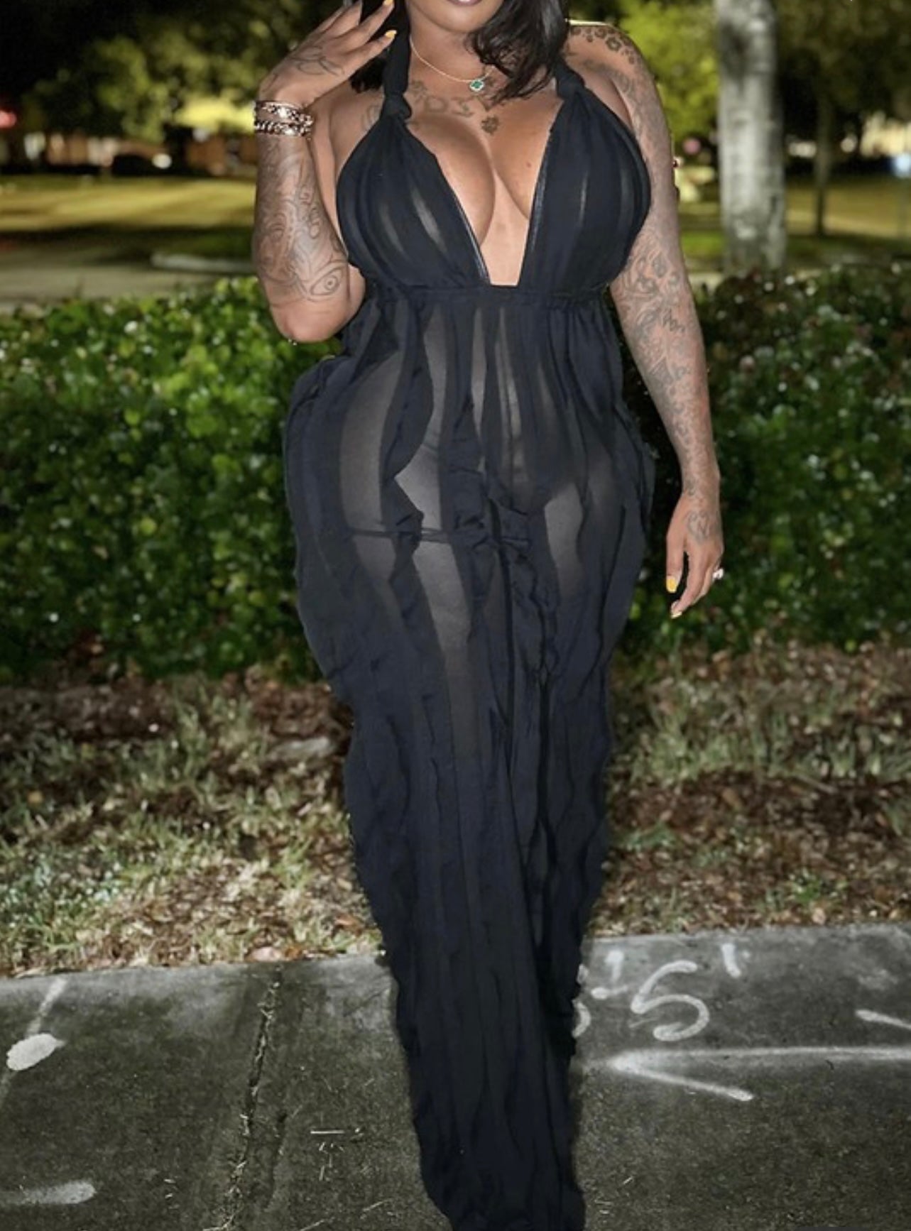All Ruffled Up Baddie Jumpsuit - Baddie Kouture Boutique 