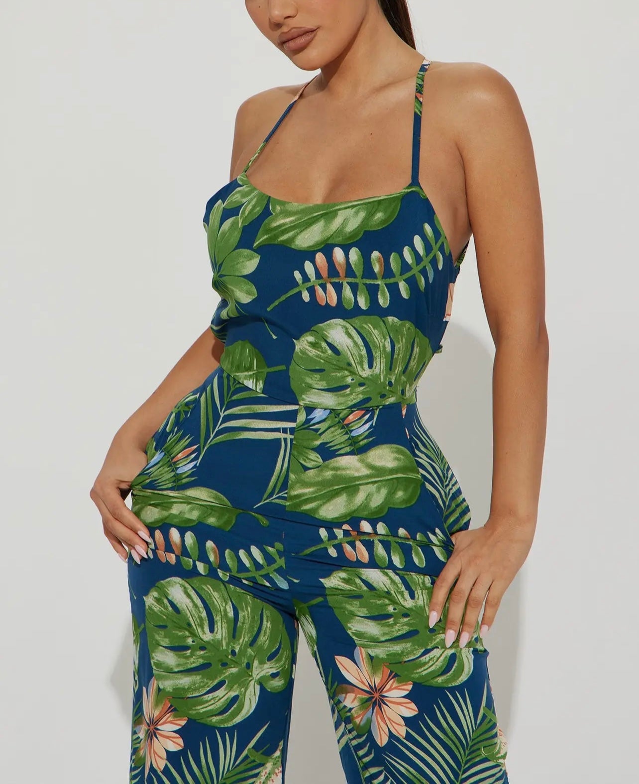 Baddie Tropical Jumpsuit - Baddie Kouture Boutique 
