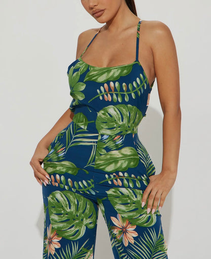 Baddie Tropical Jumpsuit - Baddie Kouture Boutique 