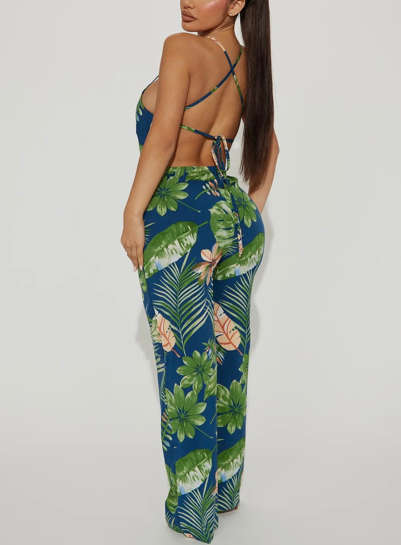 Baddie Tropical Jumpsuit - Baddie Kouture Boutique 