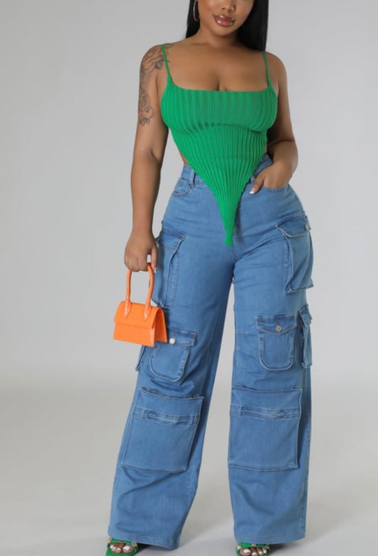 Billie Cargo Baddie Jeans - Baddie Kouture Boutique 