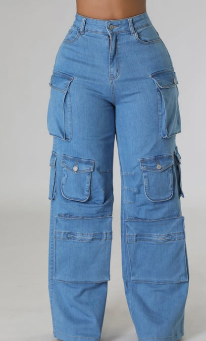 Billie Cargo Baddie Jeans - Baddie Kouture Boutique 