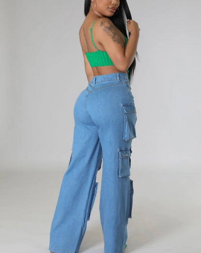 Billie Cargo Baddie Jeans - Baddie Kouture Boutique 