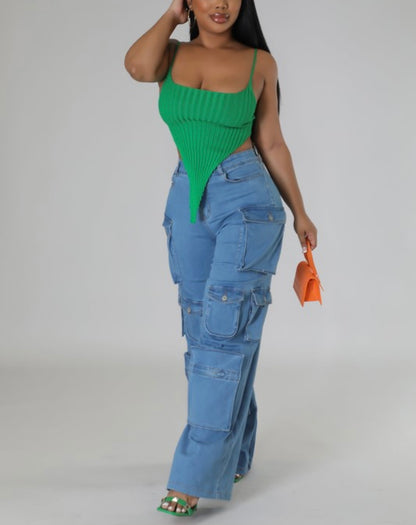 Billie Cargo Baddie Jeans - Baddie Kouture Boutique 