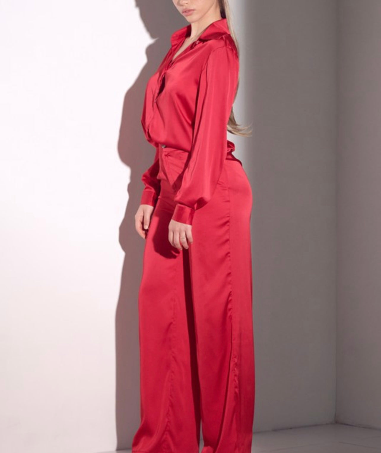 Sexy Red Satin Baddie Set - Baddie Kouture Boutique 