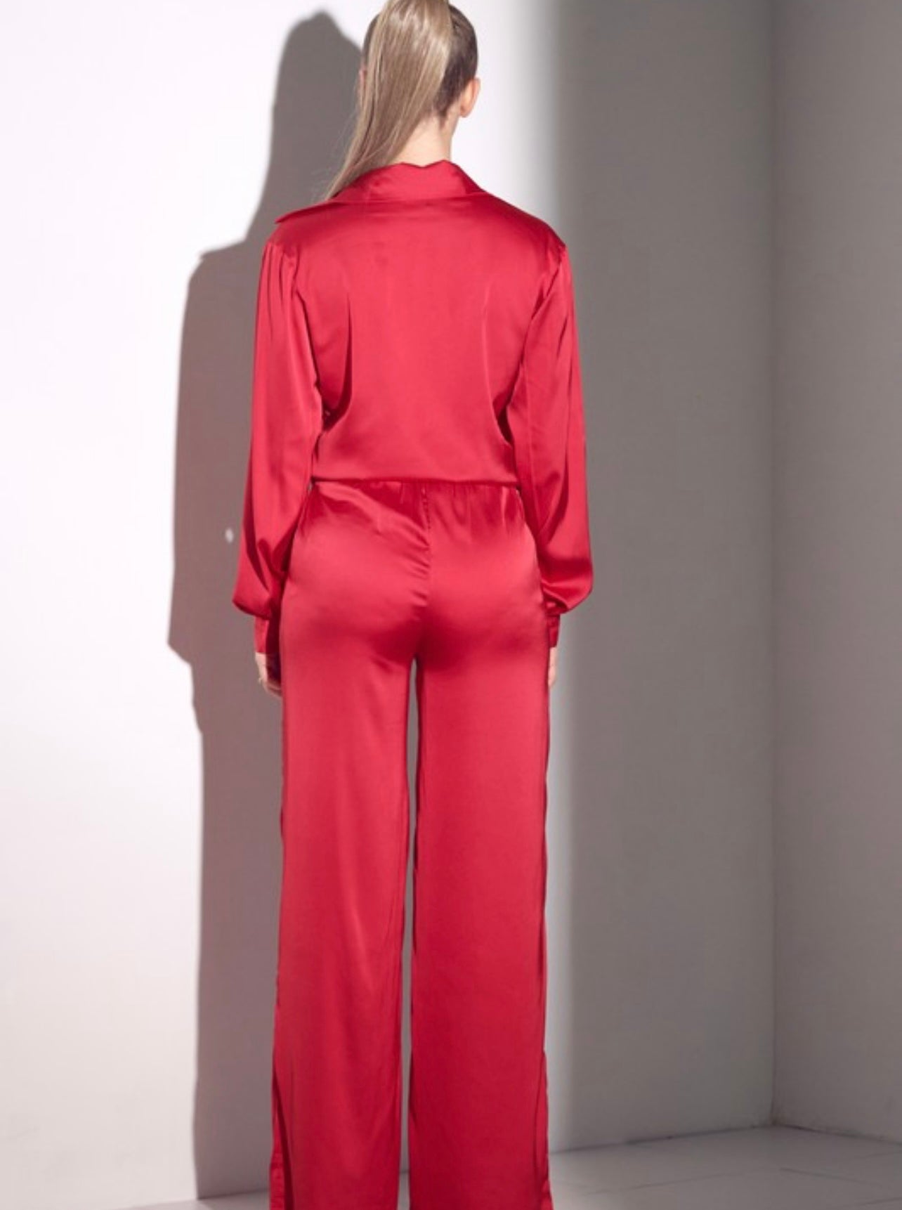 Sexy Red Satin Baddie Set - Baddie Kouture Boutique 
