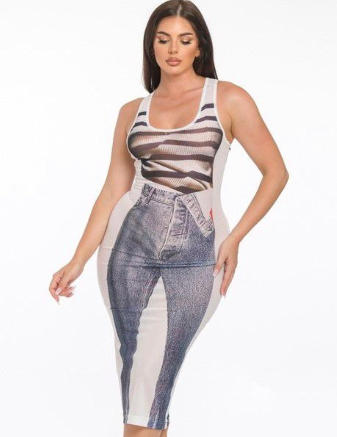 Curves are Curving Baddie Maxi Dress - Baddie Kouture Boutique 
