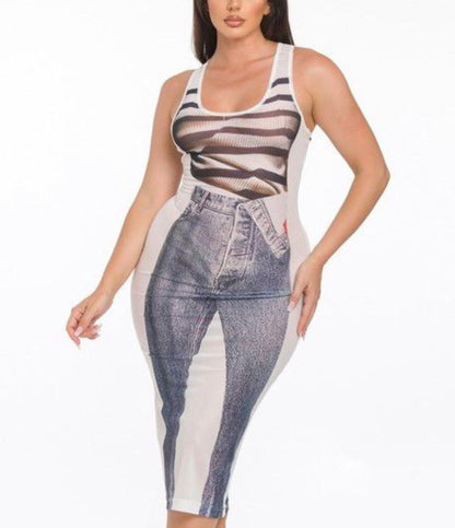 Curves are Curving Baddie Maxi Dress - Baddie Kouture Boutique 
