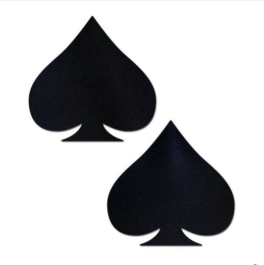 Baddie of Spades Black Liquid Nipple Pastie - Baddie Kouture Boutique 