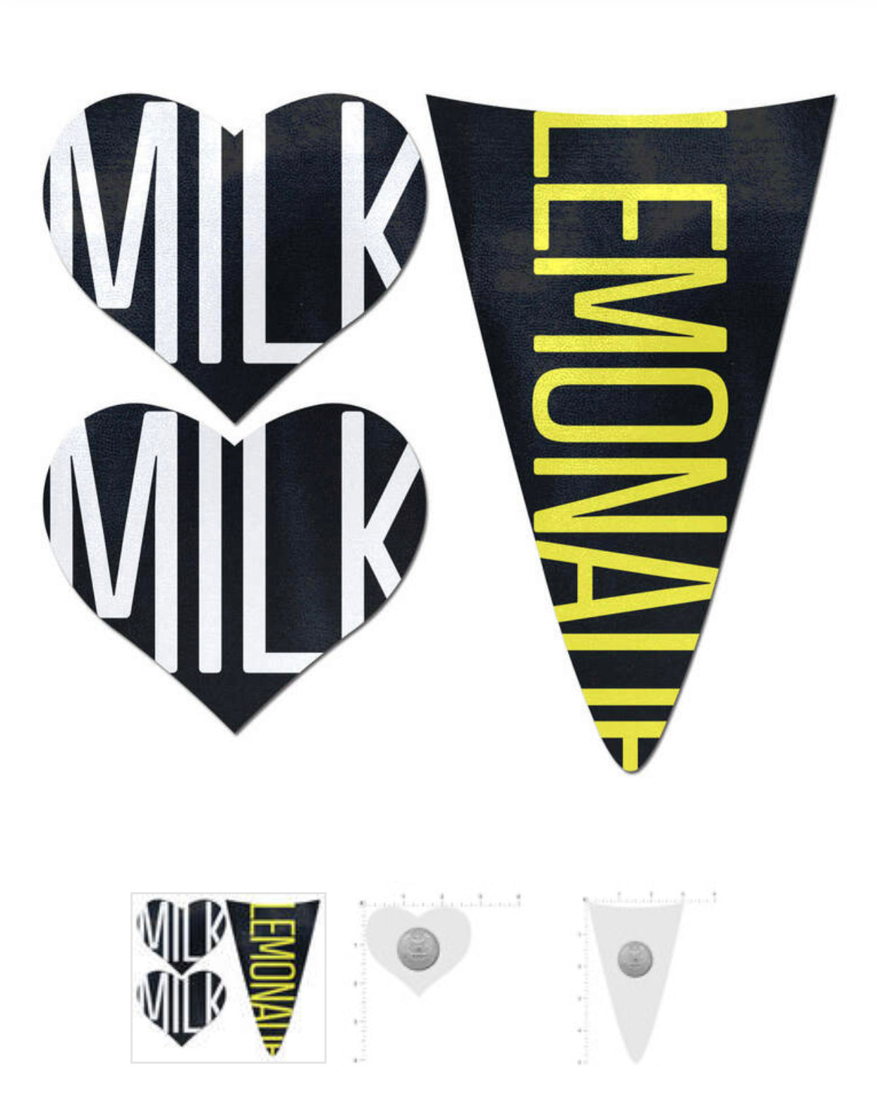 Milk, Milk Heart & Lemonade Nipple Pasties - Baddie Kouture Boutique 
