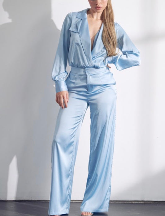 Baby Blues Satin Baddie Set - Baddie Kouture Boutique 