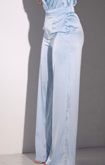 Baby Blues Satin Baddie Set - Baddie Kouture Boutique 