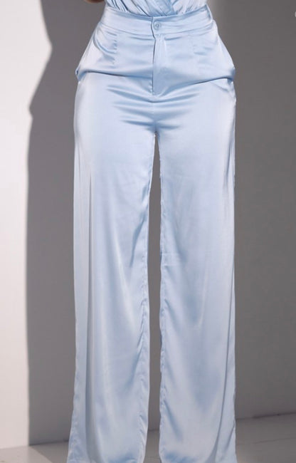Baby Blues Satin Baddie Set - Baddie Kouture Boutique 