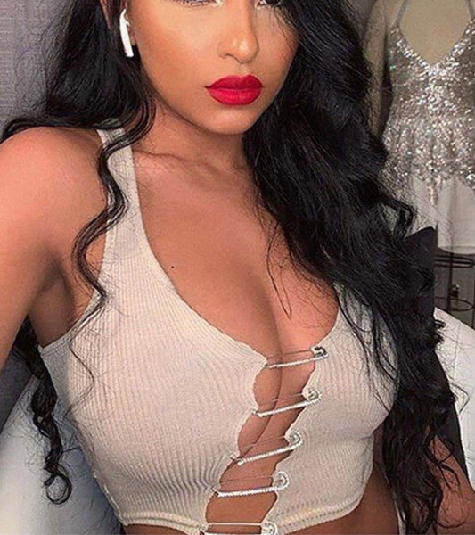 Pin Up Baddie Crop Top - Baddie Kouture Boutique 