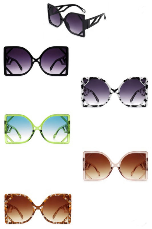 Baddie Princess Square Oversize Glasses - Baddie Kouture Boutique 
