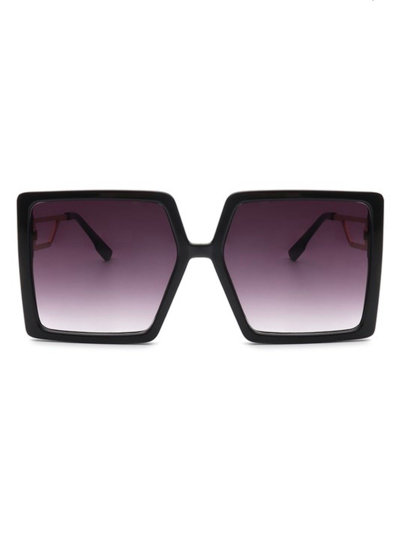 Baddie Golden Side Square Oversize Glasses - Baddie Kouture Boutique 