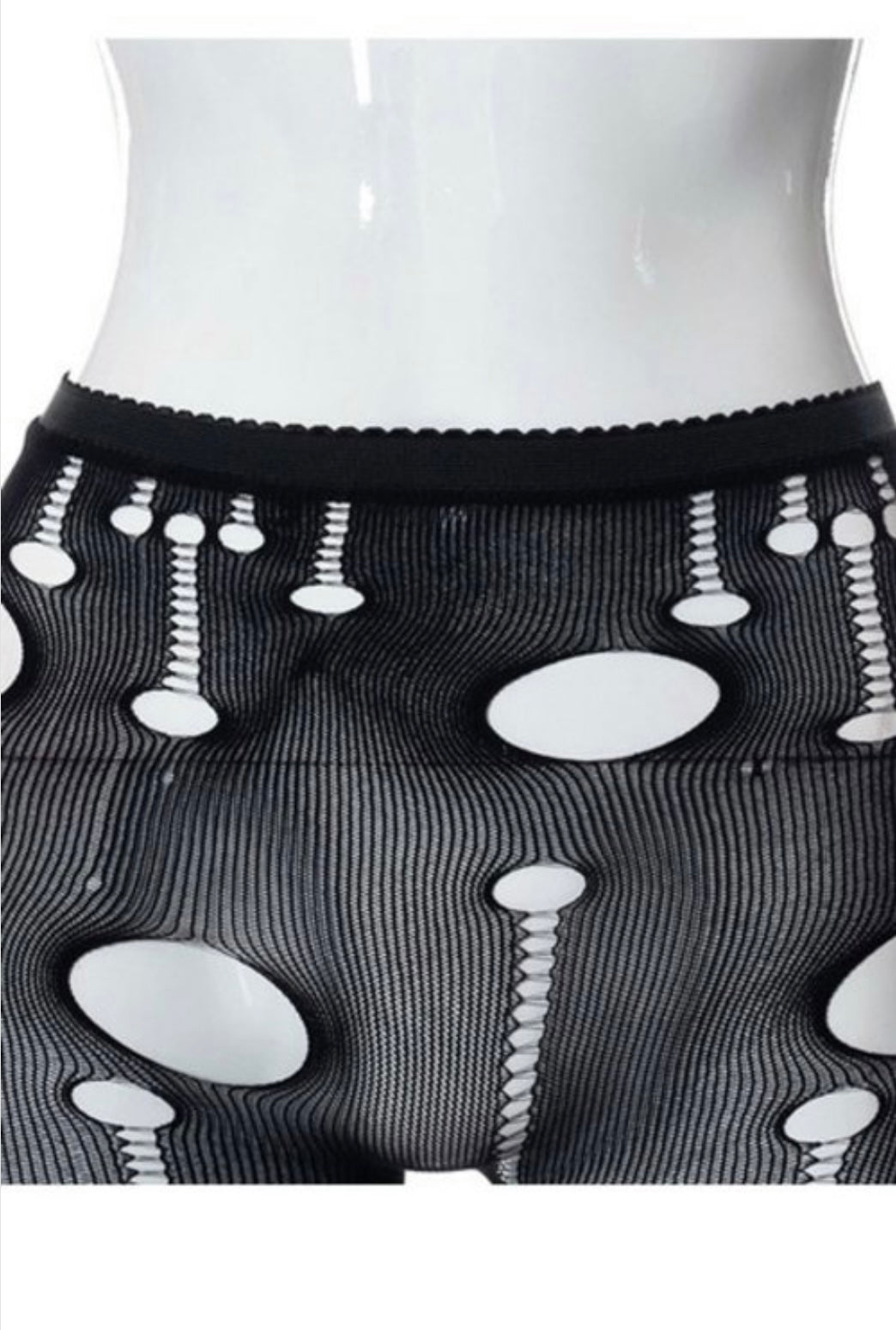 Ripped and Cutout Baddie Pantyhose - Baddie Kouture Boutique 