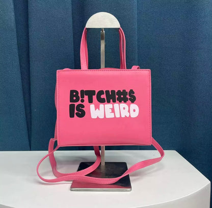 B!TCH#$ Weird Baddie Shirt with Purse Set - Baddie Kouture Boutique 