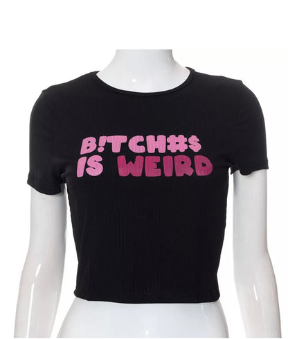B!TCH#$ Weird Baddie Shirt with Purse Set - Baddie Kouture Boutique 