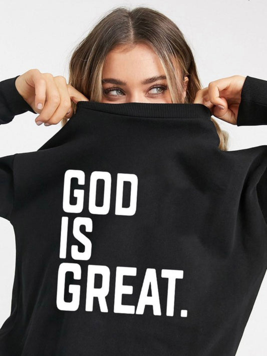 God is Great Baddie Sweater - Baddie Kouture Boutique 