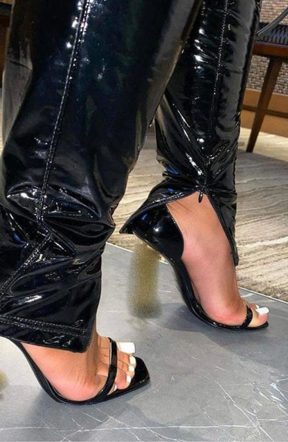 Madison Baddie High Waist Leather Pants - Baddie Kouture Boutique 