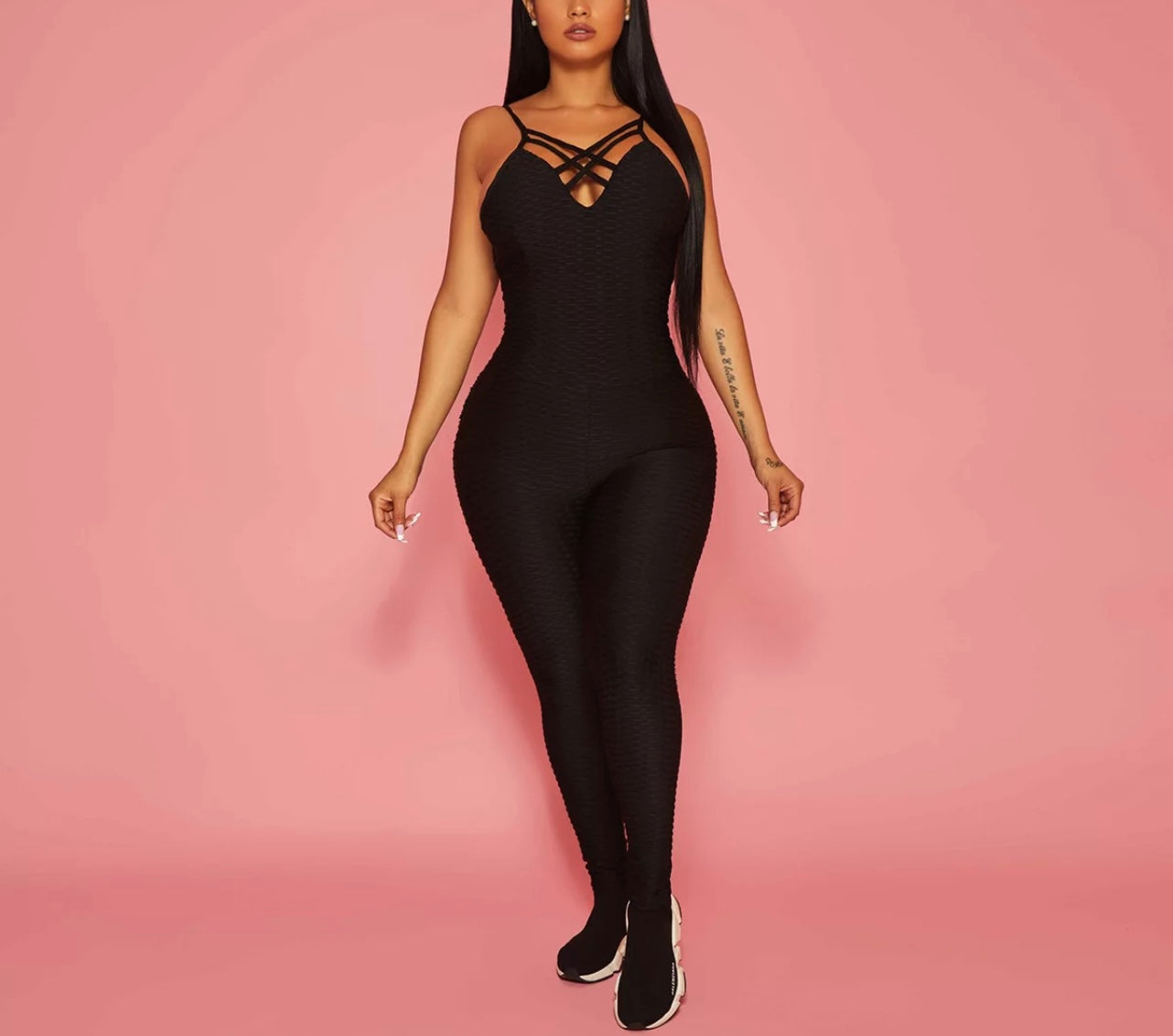 Ms. Fonda Baddie Fitness Jumpsuit - Baddie Kouture Boutique 