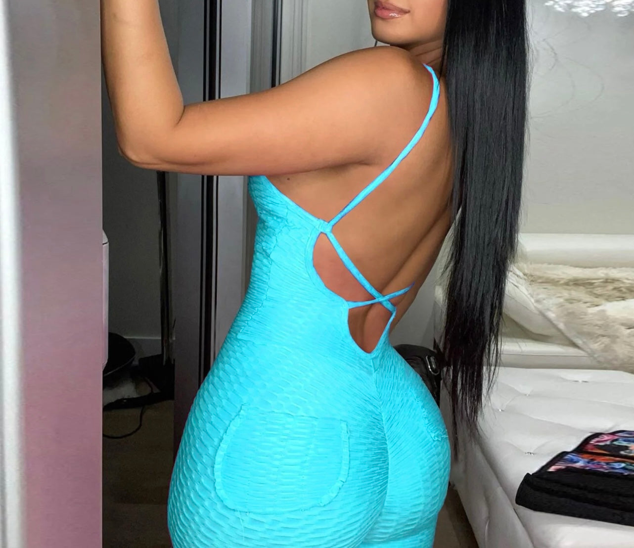 Ms. Fonda Baddie Fitness Jumpsuit - Baddie Kouture Boutique 