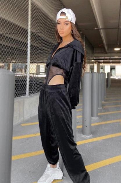 Natalia Baddie Velour Set - Baddie Kouture Boutique 