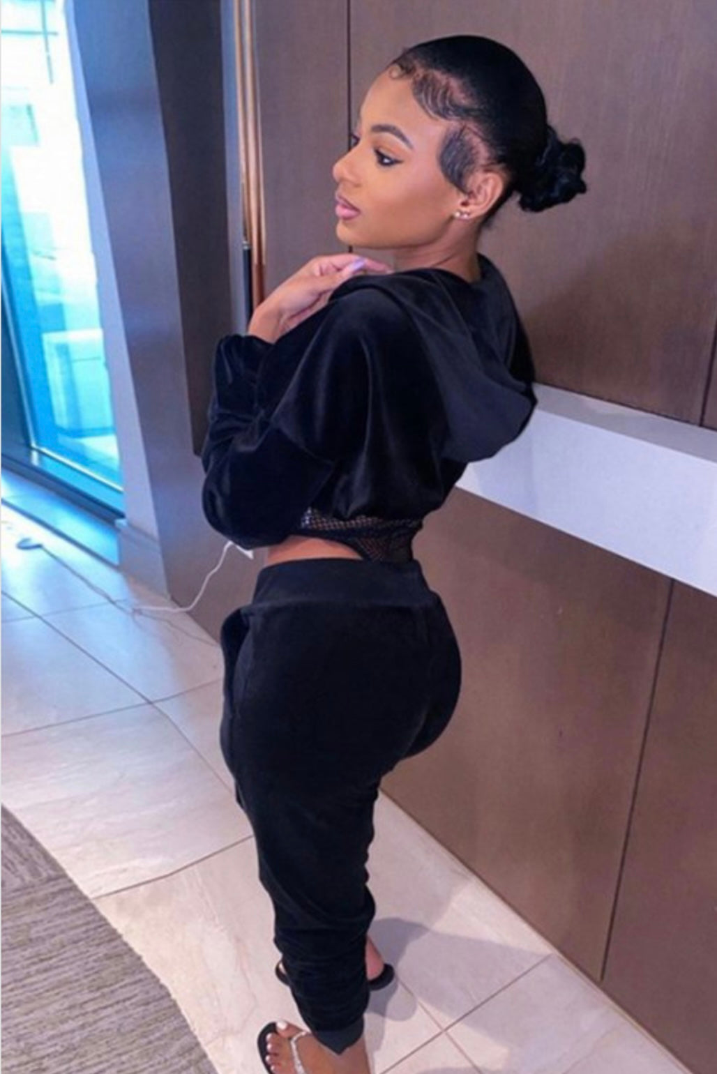 Natalia Baddie Velour Set - Baddie Kouture Boutique 