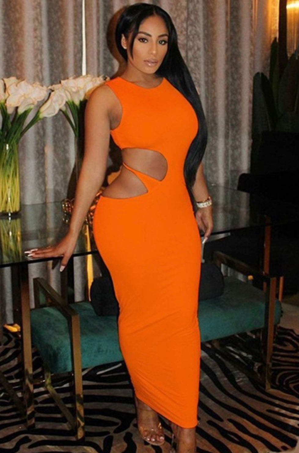 Runway Baddie Cami Dress - Baddie Kouture Boutique 
