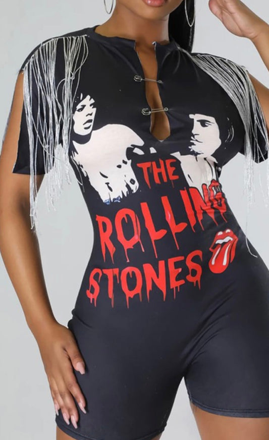 The Rolling Stones Baddie Jumpsuit - Baddie Kouture Boutique 