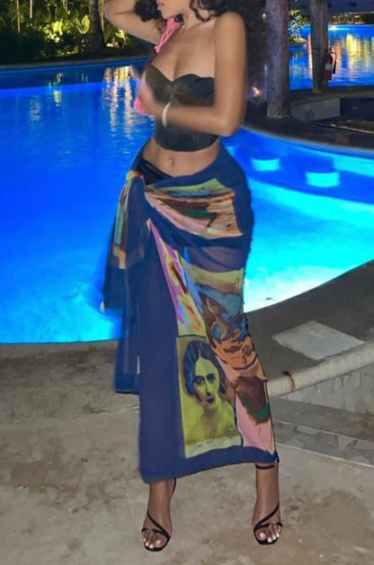 Faces of Beauty Baddie Skirt - Baddie Kouture Boutique 