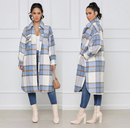 Betsy Baddie Flannel Shacket - Baddie Kouture Boutique 