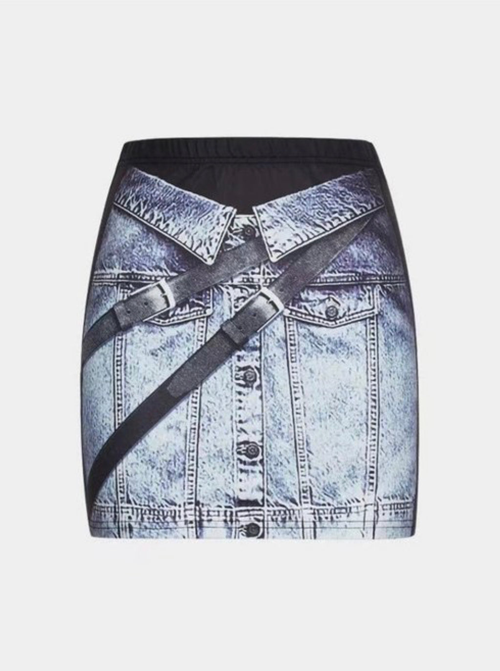 Denim Mesh Baddie Skirt Set - Baddie Kouture Boutique 